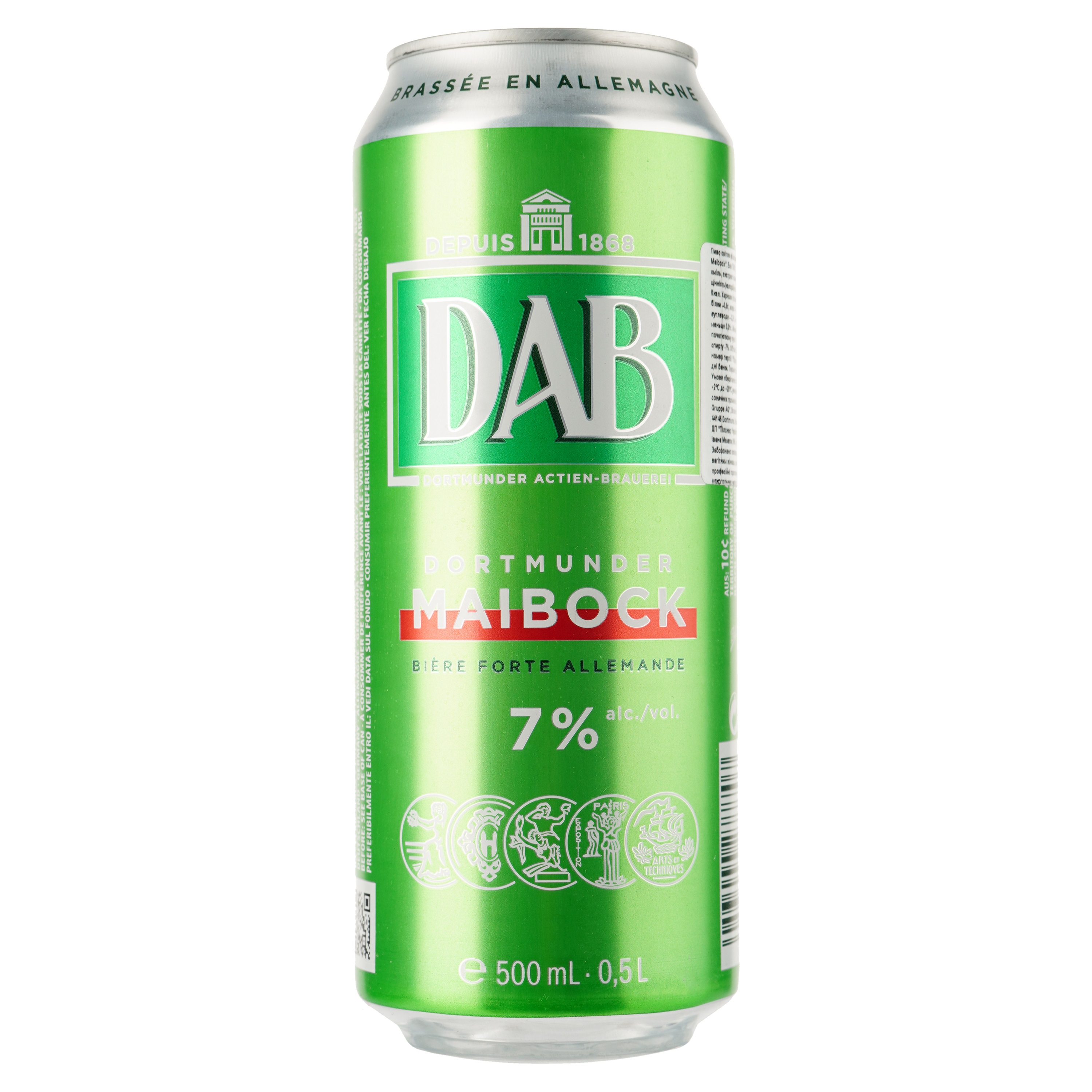 Пиво DAB Maibock светлое, 7%, ж/б, 0.5 л - фото 1