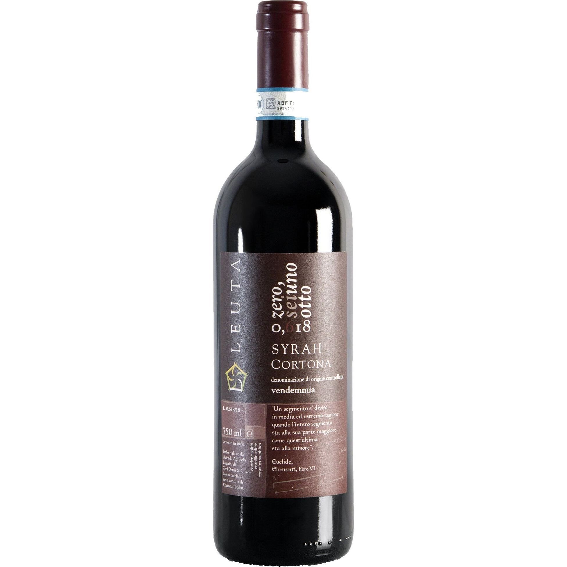Вино Leuta 0,618 Syrah Cortona DOC 2018 красное сухое 0.75 л - фото 1