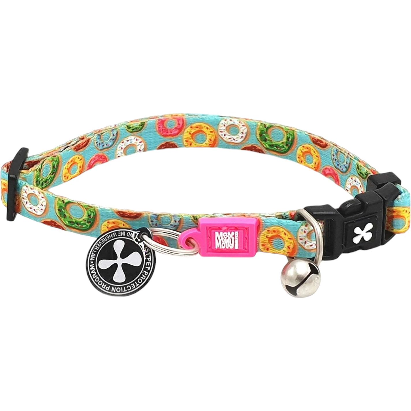 Ошейник для кошек Max & Molly Smart ID Collar Donuts 22-35x1 см - фото 1