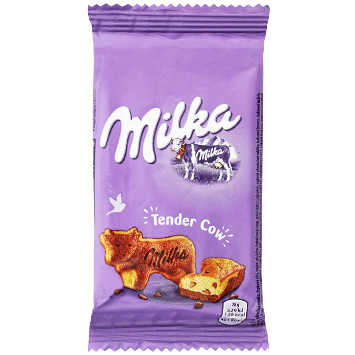 Бисквит Milka Tender Cow с кусочками молочного шоколада 28 г - фото 1