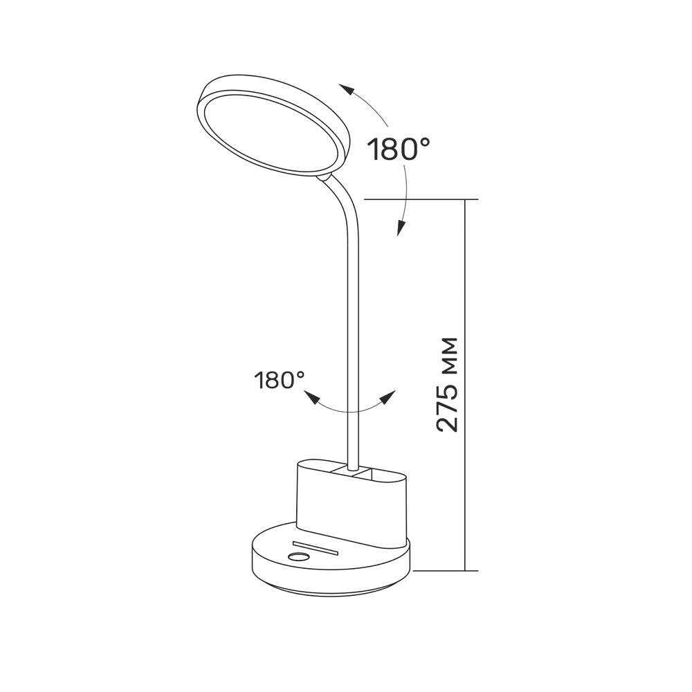 LED лампа Titanum TLTF-011W 6W 2700-6000K настольная с аккумулятором (TLTF-011W) - фото 5