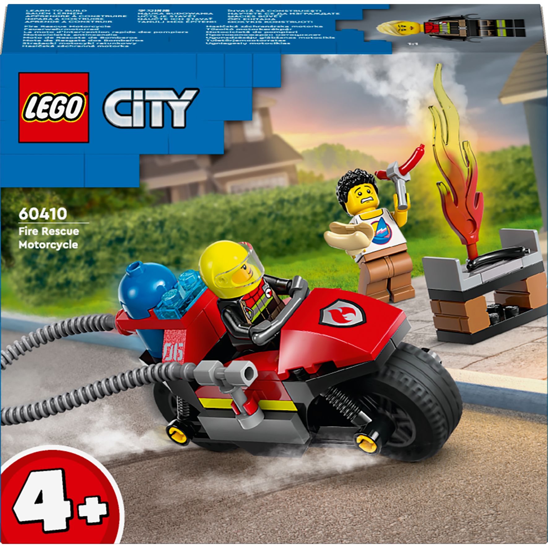 Конструктор LEGO City Пожежний рятувальний мотоцикл 57 деталей (60410) - фото 1