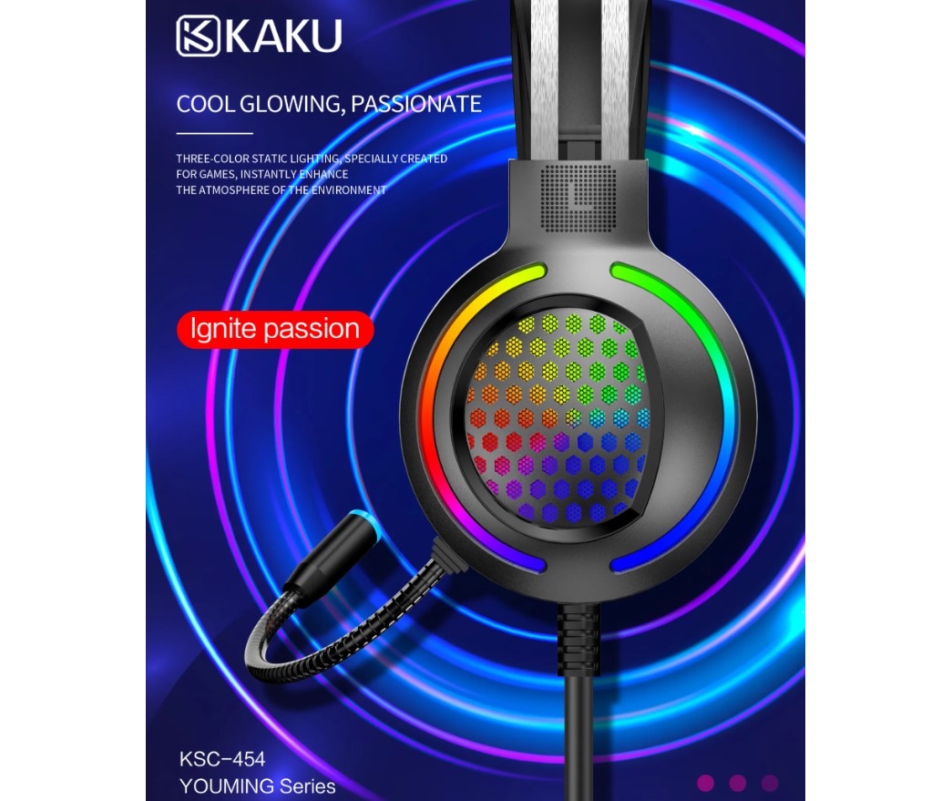 Ігрові навушники iKAKU KSC-454 Youming RGB Black - фото 6