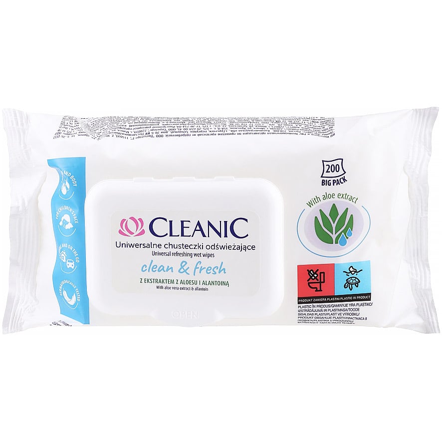 Влажные салфетки Cleanic Clean&Fresh универсальные 200 шт. - фото 1