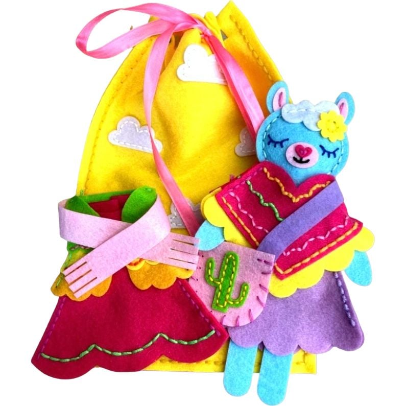 Набор для шитья игрушки Аплі Краплі Лама с одеждой и аксессуарами (ЗІ-02) - фото 1