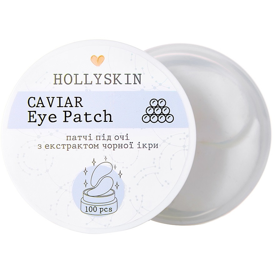Патчи под глаза Hollyskin Black Caviar Eye Patch, 100 шт. - фото 1