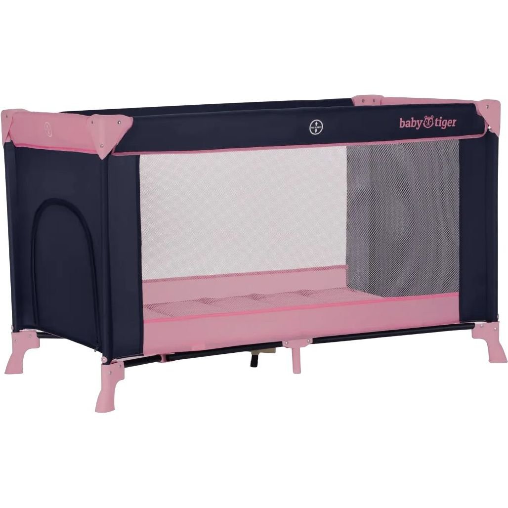 Кровать-манеж Babytiger Viki Pink Navy темно-серый с розовым (00-00304829) - фото 1