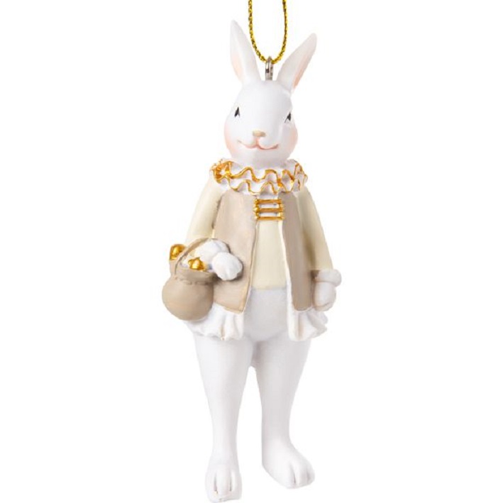 Фігурка декоративна Lefard Кролик із кошиком, 10 см (192-255) - фото 1