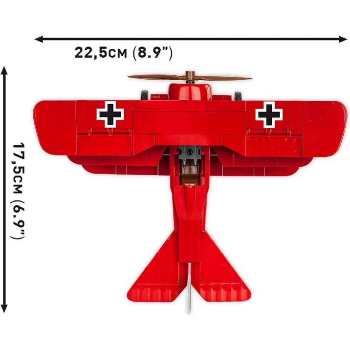 Конструктор Cobi Первая Мировая Война Самолет Fokker Dr. I Красный барон, 174 детали (COBI-2986) - фото 9