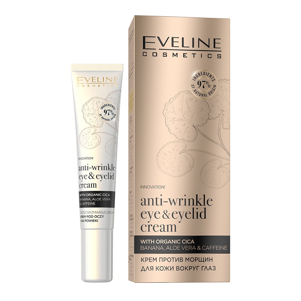 Крем проти зморшок Eveline Organic Gold, для шкіри навколо очей, 20 мл - фото 1