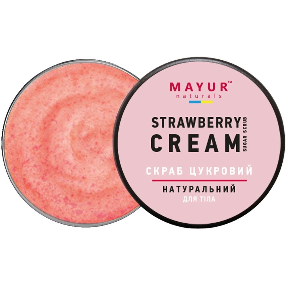 Скраб для тіла Mayur Strawberry Cream цукровий натуральний 250 мл - фото 1