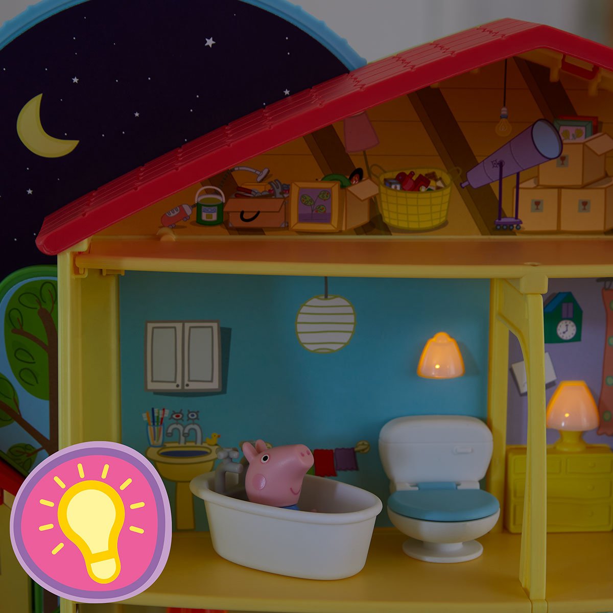 Игровой набор Peppa Коттедж Пеппы День-ночь, со звуковыми и световыми эффектами (F2188) - фото 4