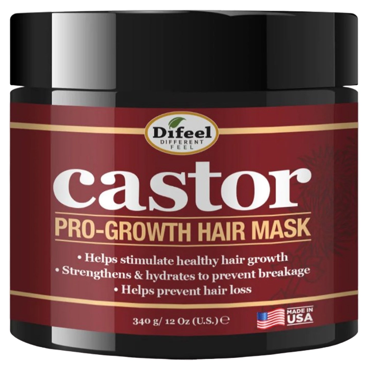 Маска для волос Difeel Pro-Growth Castor Hair Mask, 340 г - фото 1