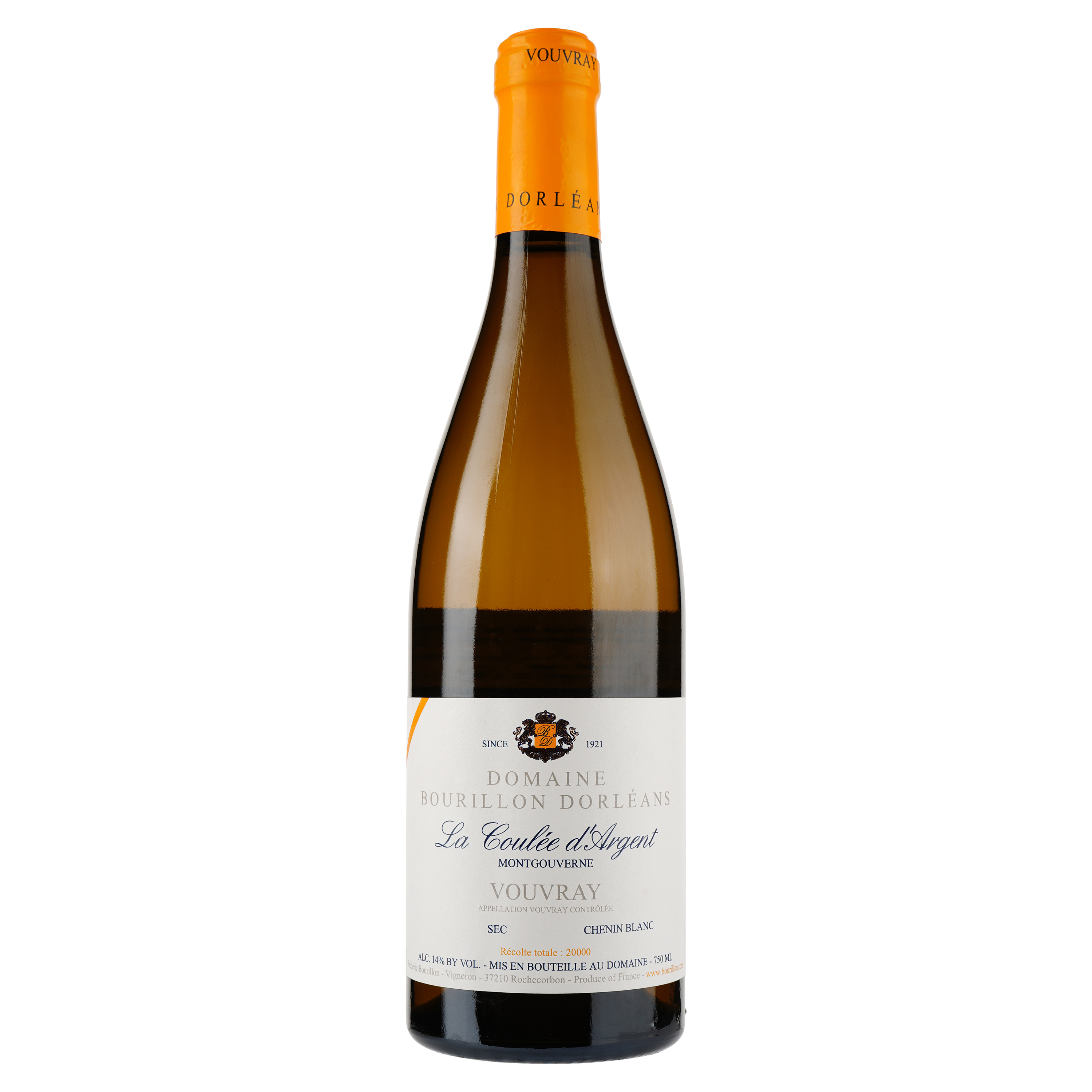 Вино Domaine Frederic Bourillon Vouvray La Coulee d’Argent, белое, сухое, 0,75 л - фото 1
