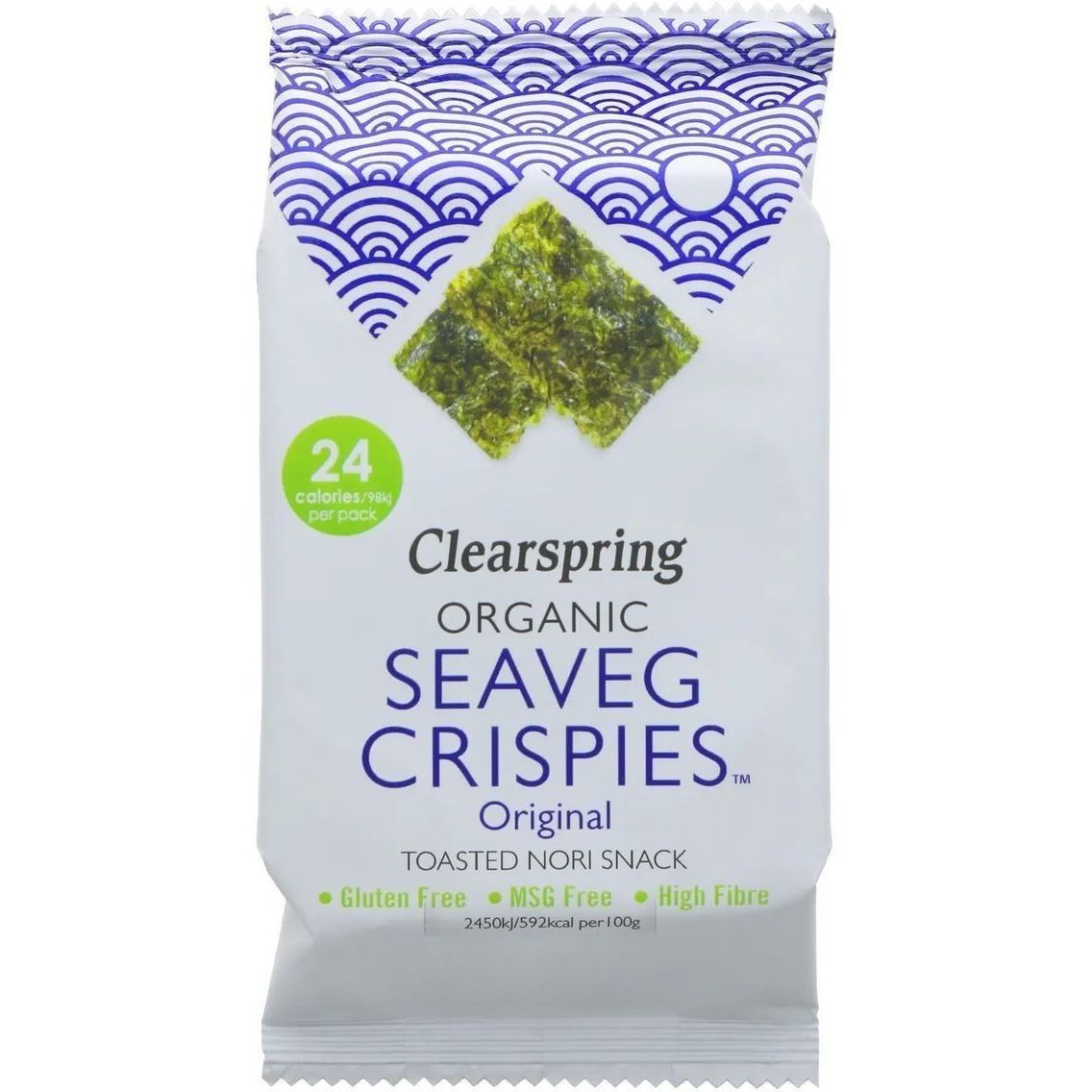 Чипсы Clearspring из морских водорослей с солью 12 г (3 шт. х 4 г) - фото 1