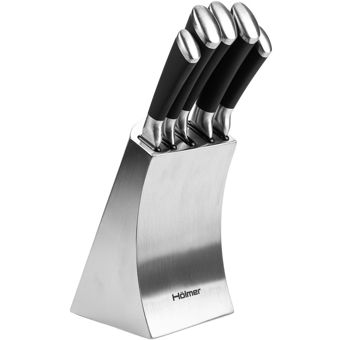 Набор ножей Holmer, 6 предметов, черный (KS-66325-SSSSB Stylish) - фото 1