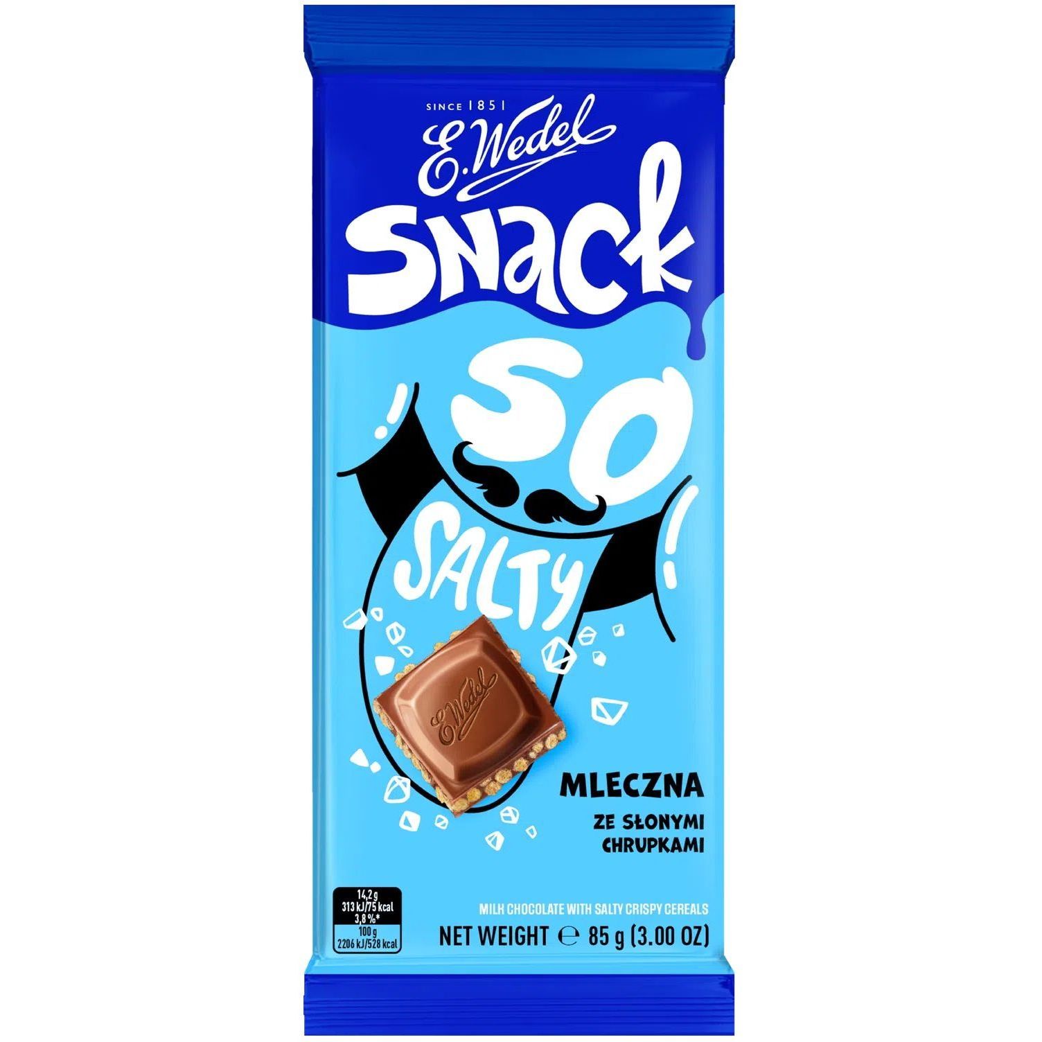Шоколад молочний E.Wedel Snack сіль-злакові кульки 85 г (948748) - фото 1