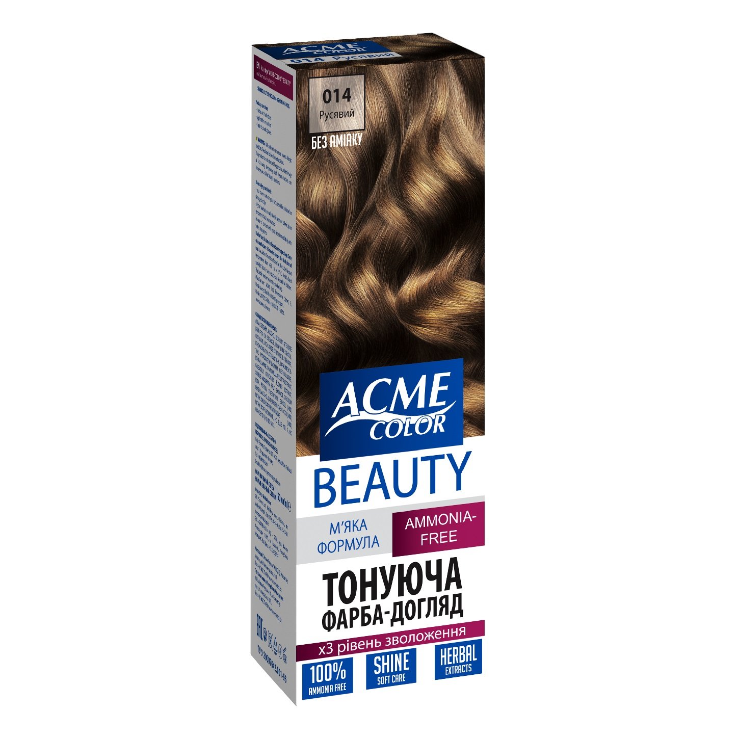 Гель-краска для волос Acme-color Beauty, оттенок 014 (Русый), 69 г - фото 1
