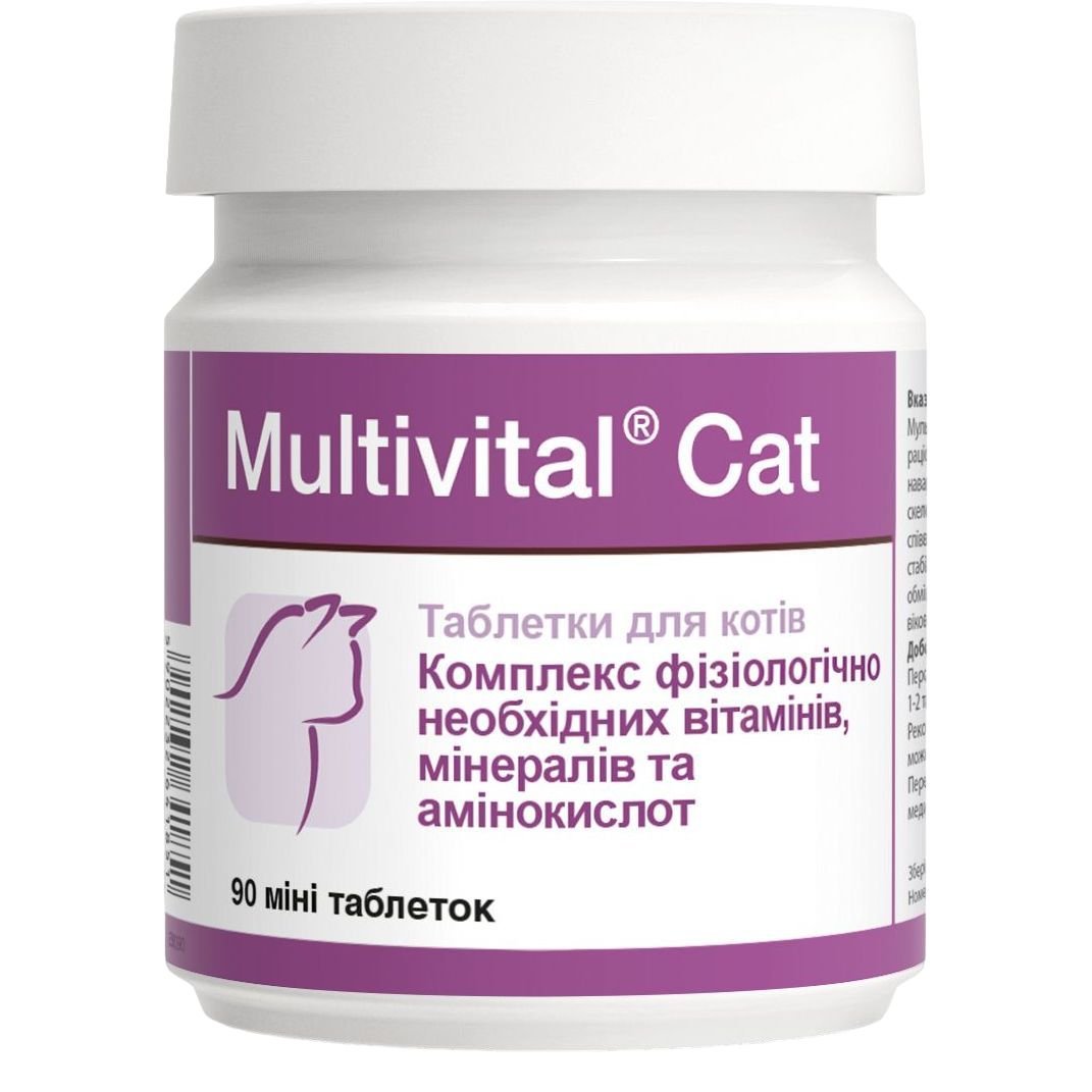 Витаминно-минеральная добавка Dolfos Multivital Cat, 90 мини таблеток (190-90) - фото 1