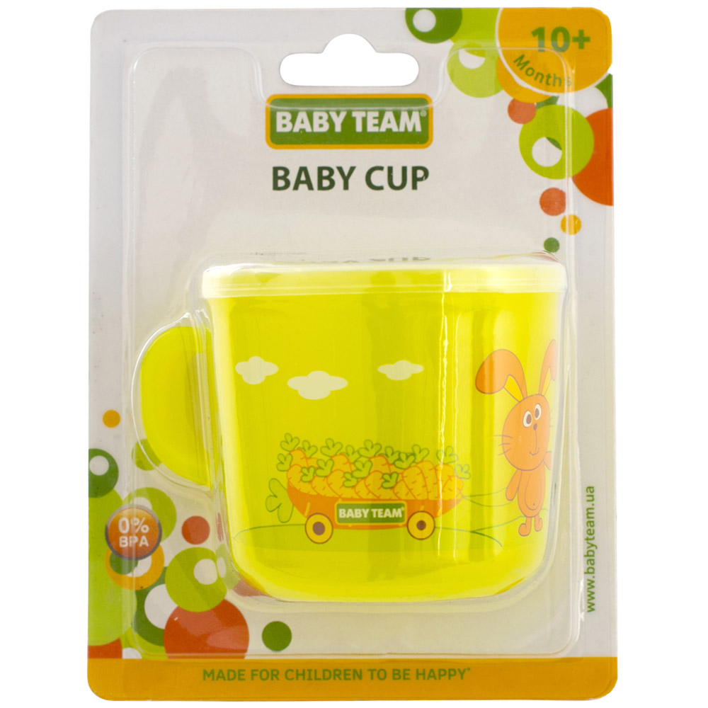 Чашка детская Baby Team с крышечкой, зеленая, 200 мл (6007_зелена) - фото 3