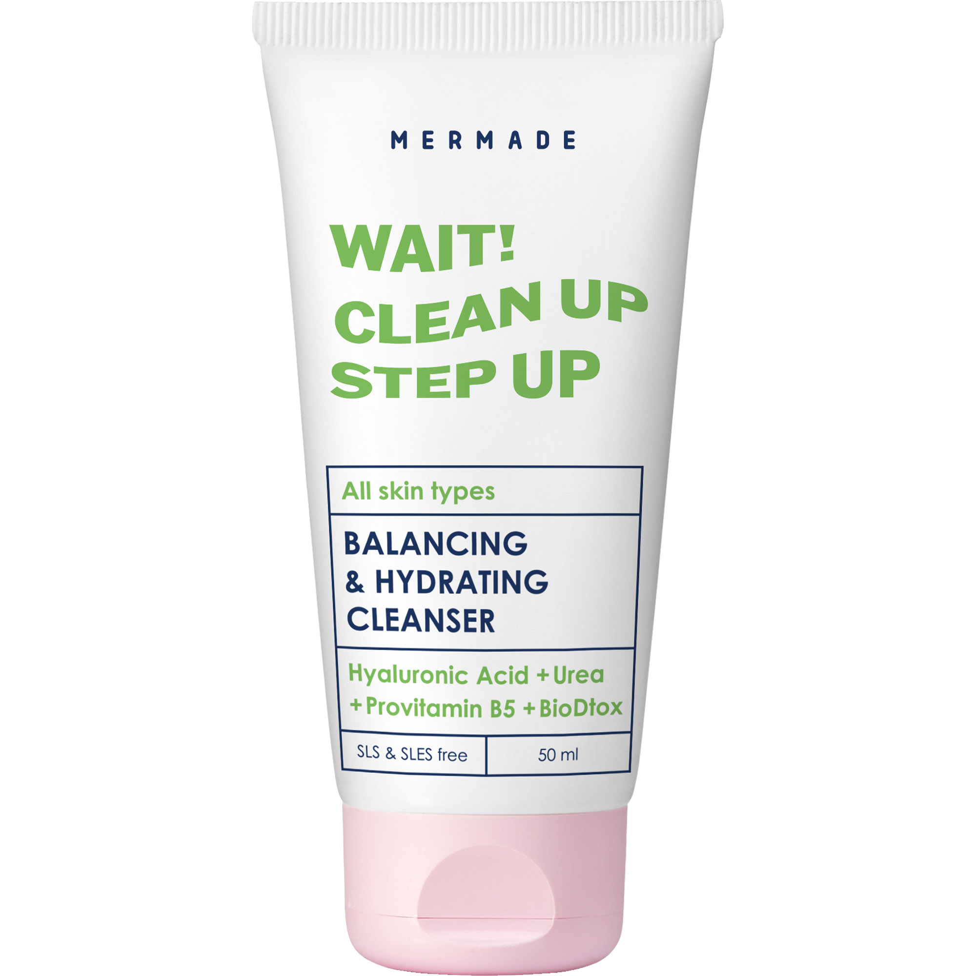 Гель для умывания лица Mermade Wait! Clean Up Step Up BioDtox & Hyaluronic Acid 50 мл - фото 1