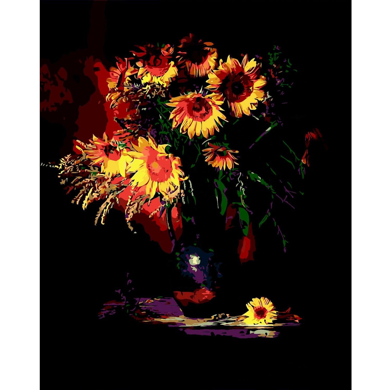 Картина по номерам ZiBi Art Line Цветы солнца 40х50 см (ZB.64137) - фото 1