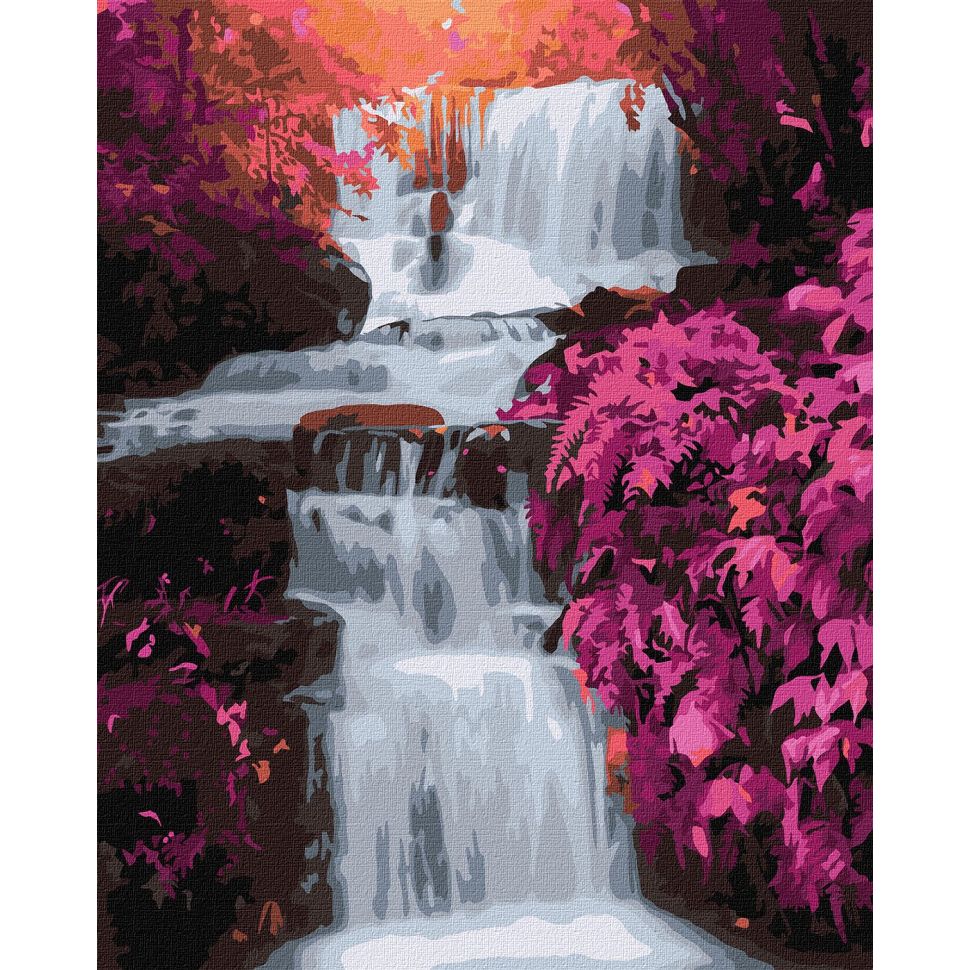 Картина за номерами Ideyka Тропічний водоспад KHO2862 40х50 см - фото 1