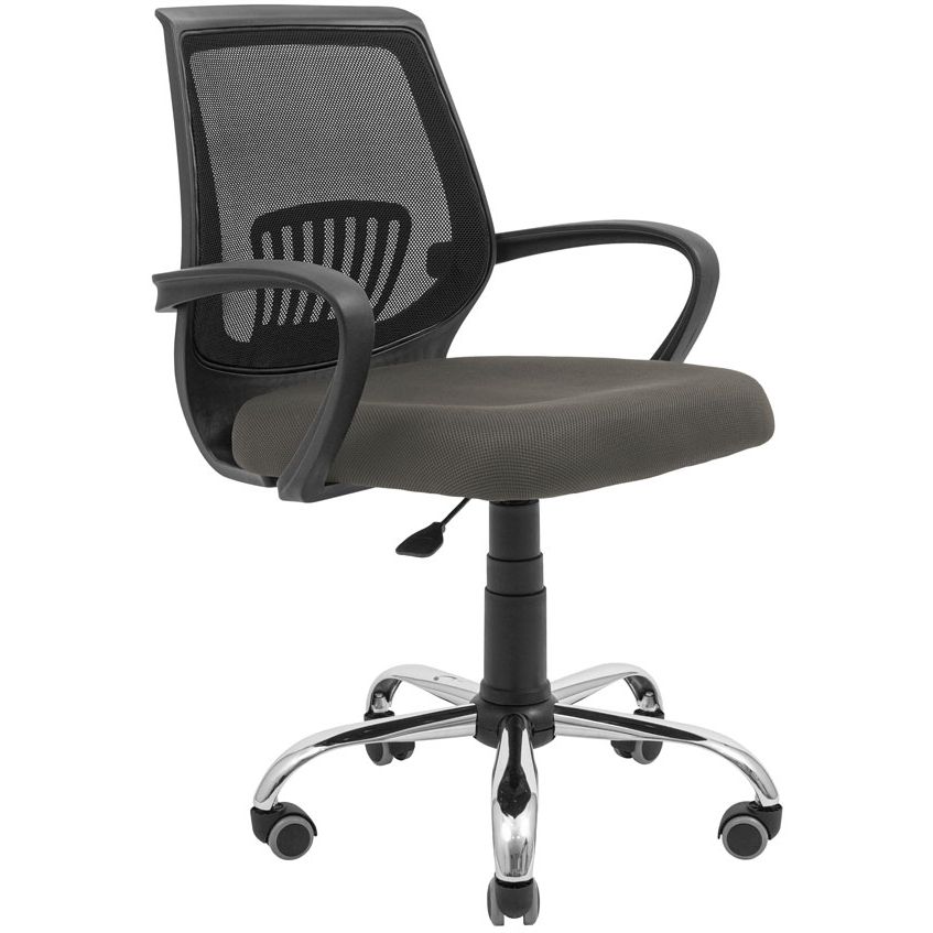 Кресло компьютерное Richman Стар Хром Пиастра сетка черный + серый  (RCM-1106) - фото 1