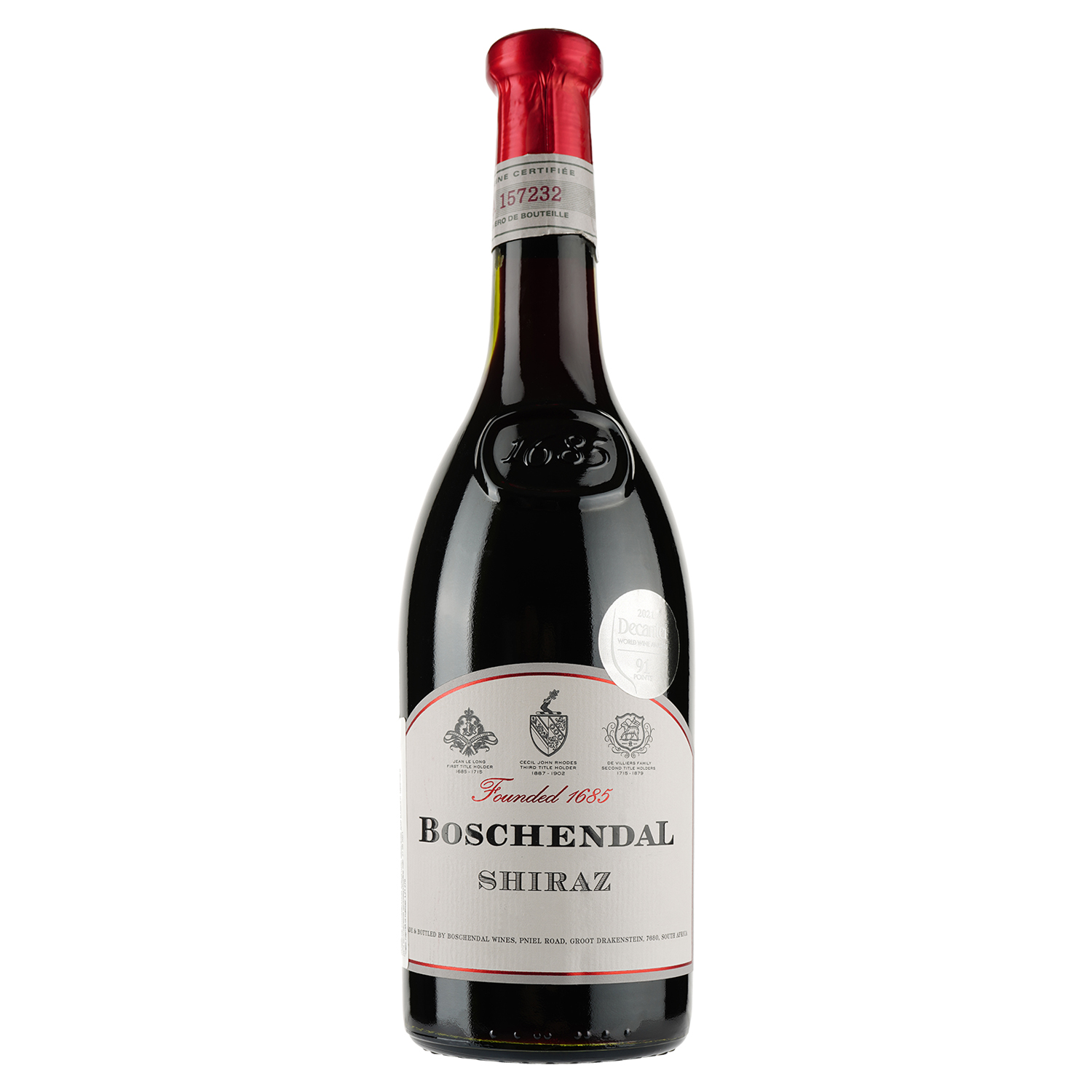 Вино Boschendal 1685 Shiraz, червоне, сухе, 14%, 0,75 л (522718) - фото 1