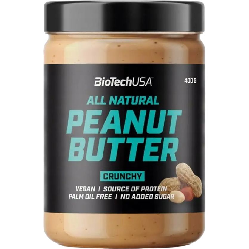 Арахисовая паста BiotechUSA Peanut Butter crunchy 400 г - фото 1