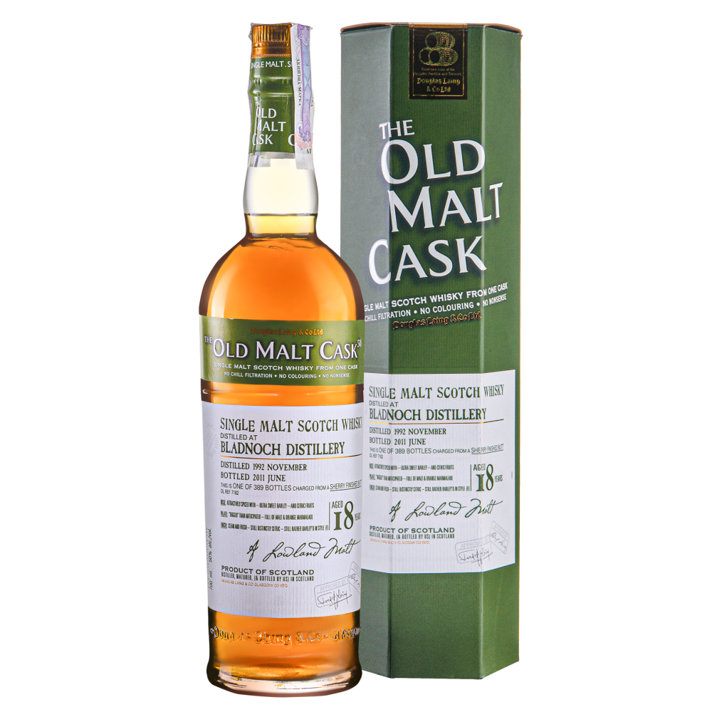 Виски Bladnoch Vintage 1992 18 лет Single Malt Scotch Whisky, 50%, 0,7 л - фото 1