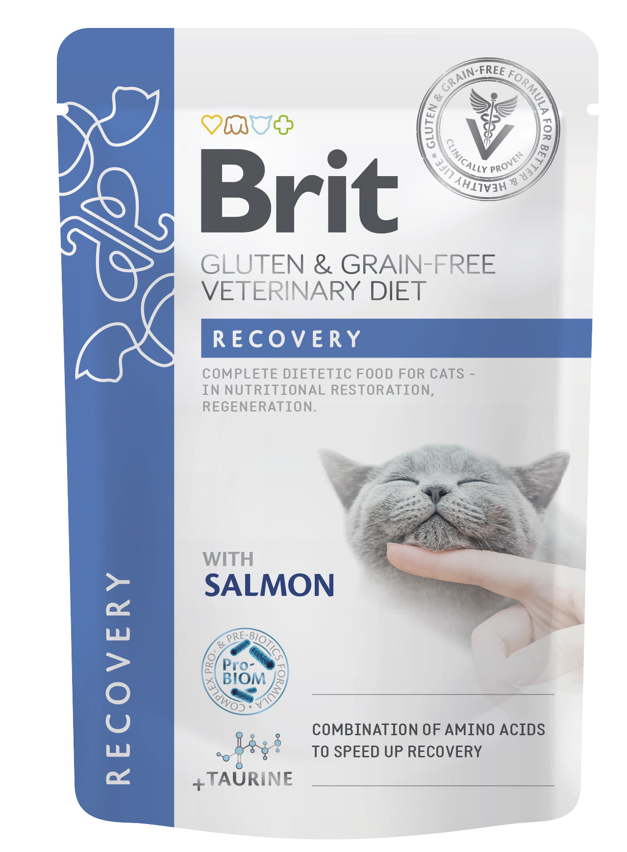 Влажный корм для кошек Brit VetDiet Recovery с лососем 12 шт. x 85 г - фото 2