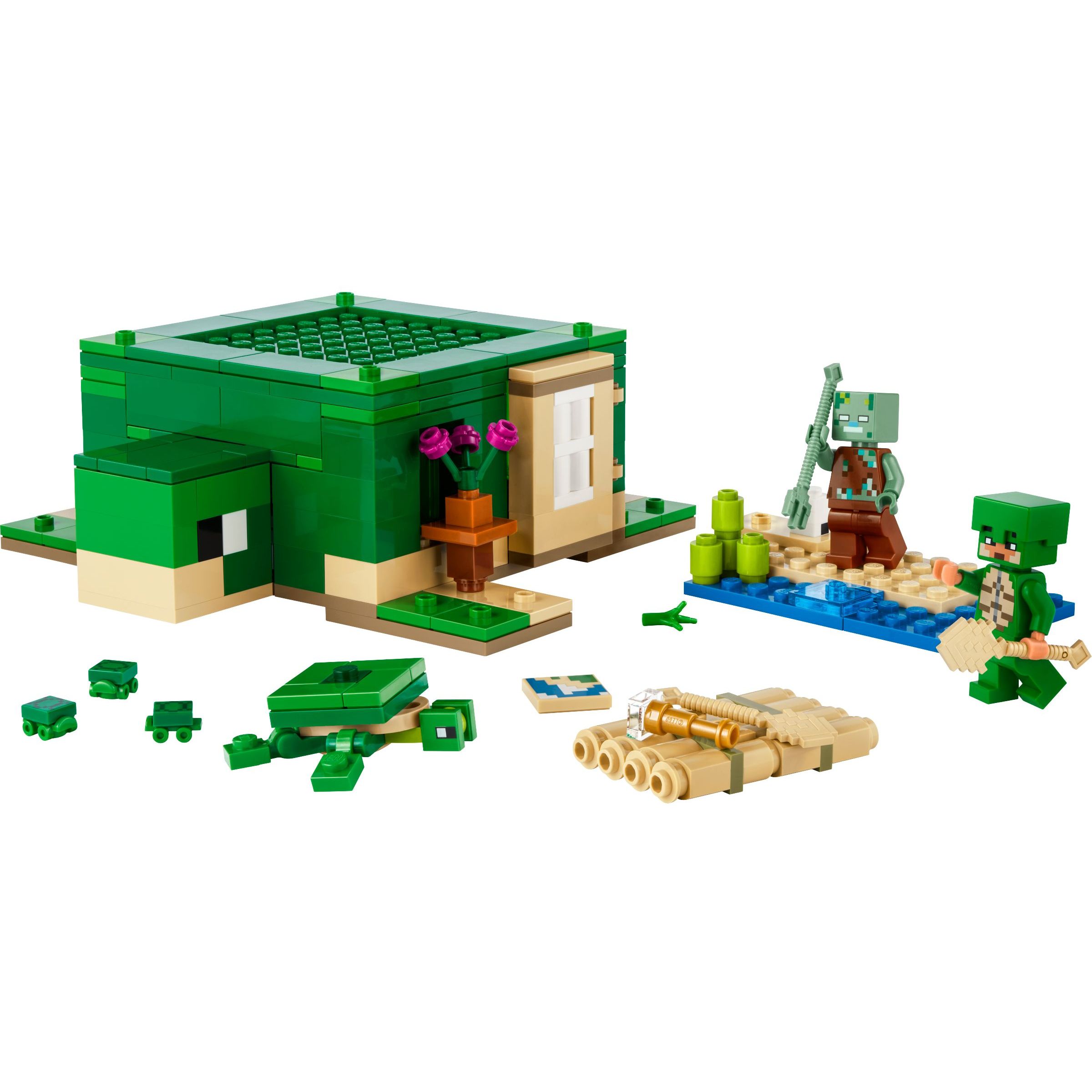 Конструктор LEGO Minecraft Пляжный дом в форме черепах 234 детали (21254) - фото 2