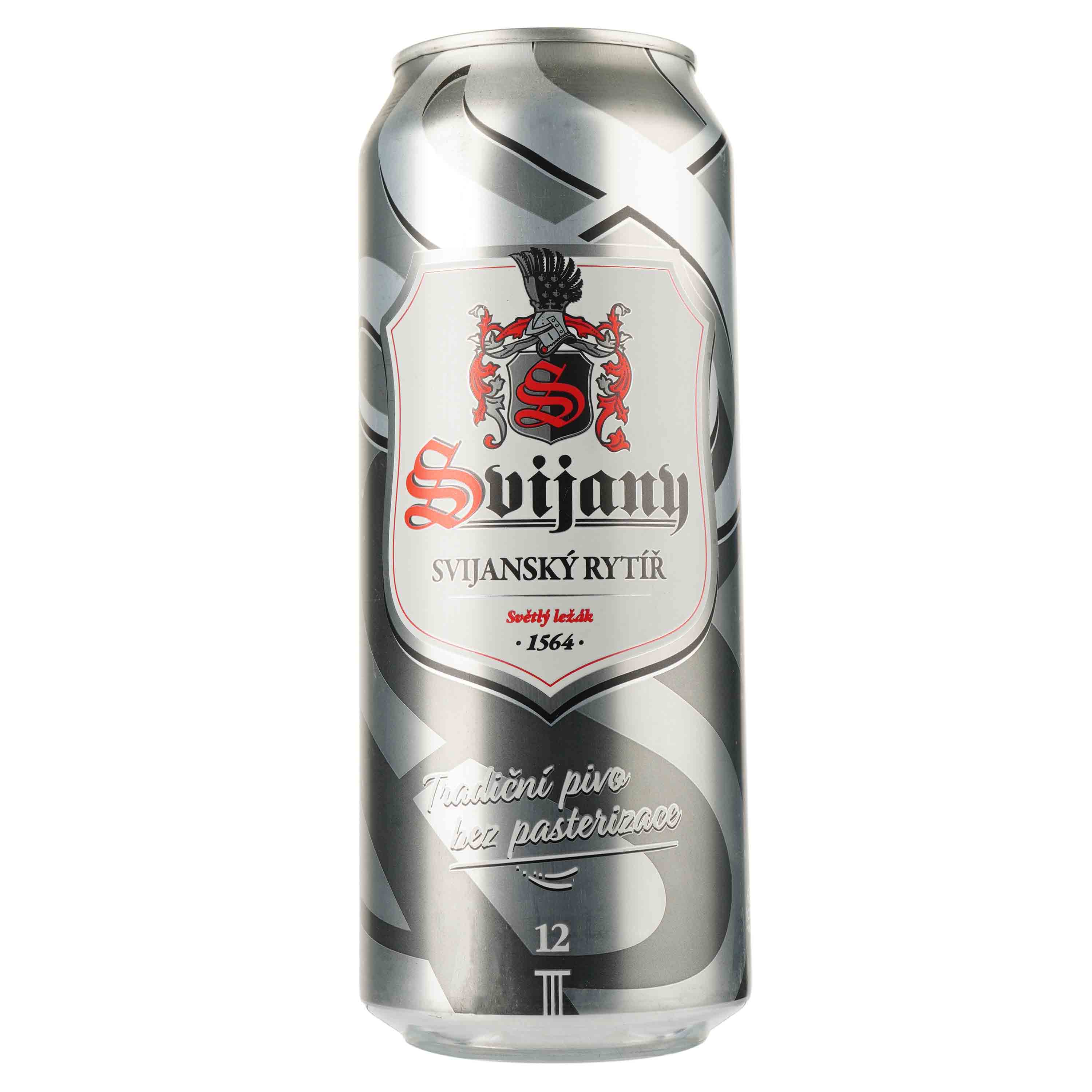 Пиво Svijany Svijansky Rytir, середньо-світле, 5%, з/б, 0,5 л (47124) - фото 1