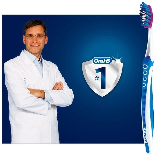 Зубна щітка Oral-B 3D White Luxe Pro-Flex, середня, синій - фото 4