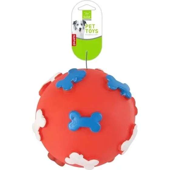 Іграшка для собак Nunbell М'яч з кісточками 6.5 см в асортименті - фото 1