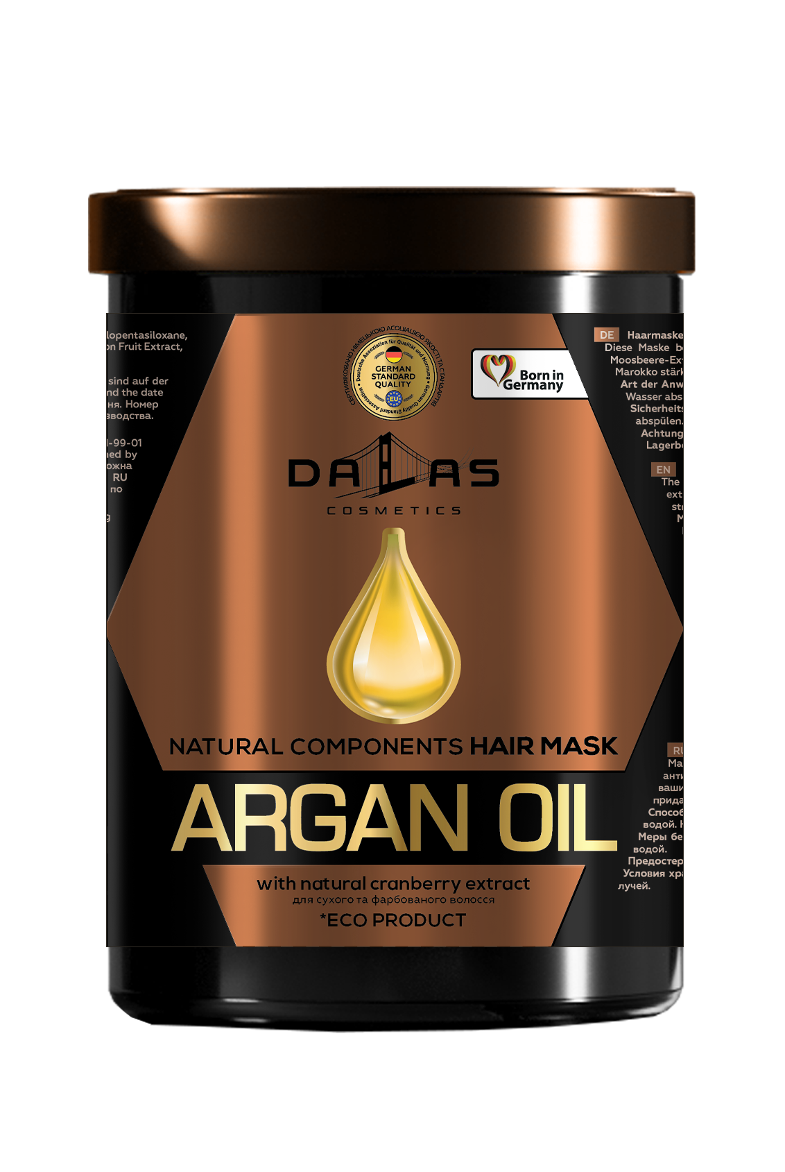 Маска для волос Dalas с натуральным экстрактом клюквы и аргановым маслом, 1000 мл (729156) - фото 1