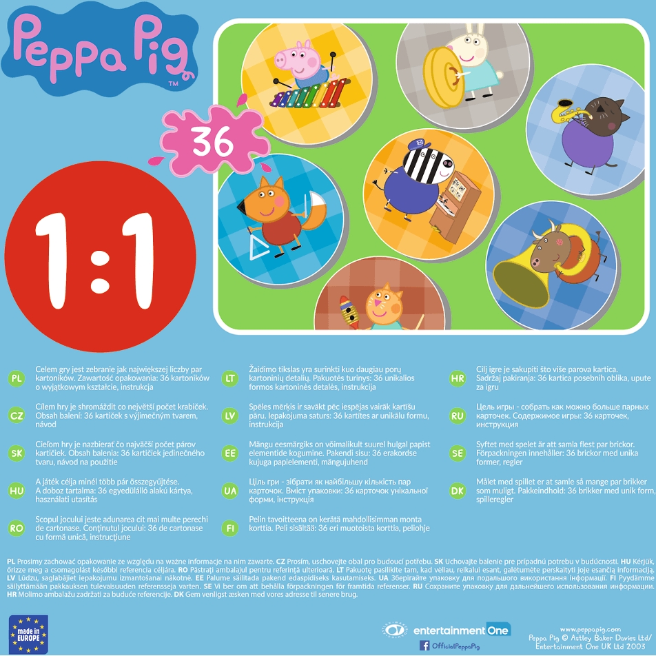 Настольная игра Trefl Свинка Пеппа Мемос с Пеппой - фото 3