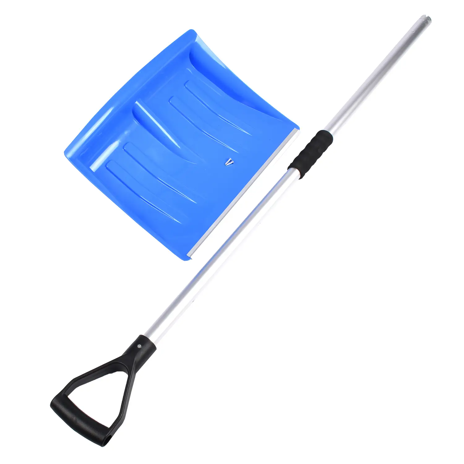 Лопата Supretto для прибирання снігу з алюмінієвою ручкою синя (8427) - фото 3