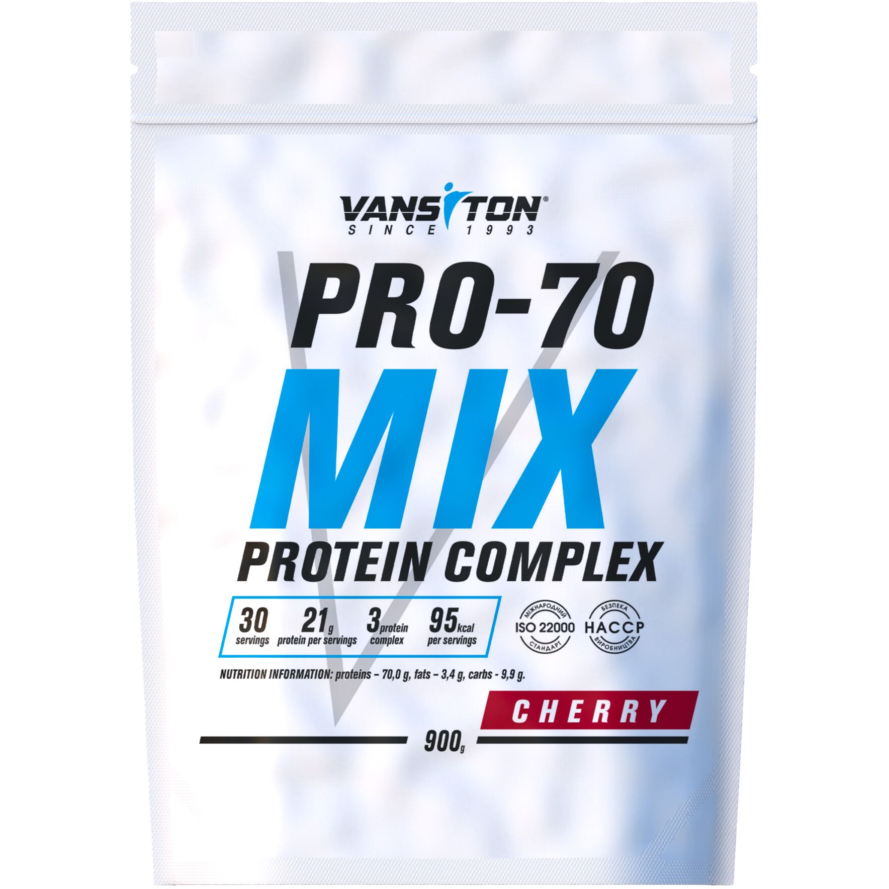 Протеин Vansiton Pro-70 Cherry 900 г - фото 1