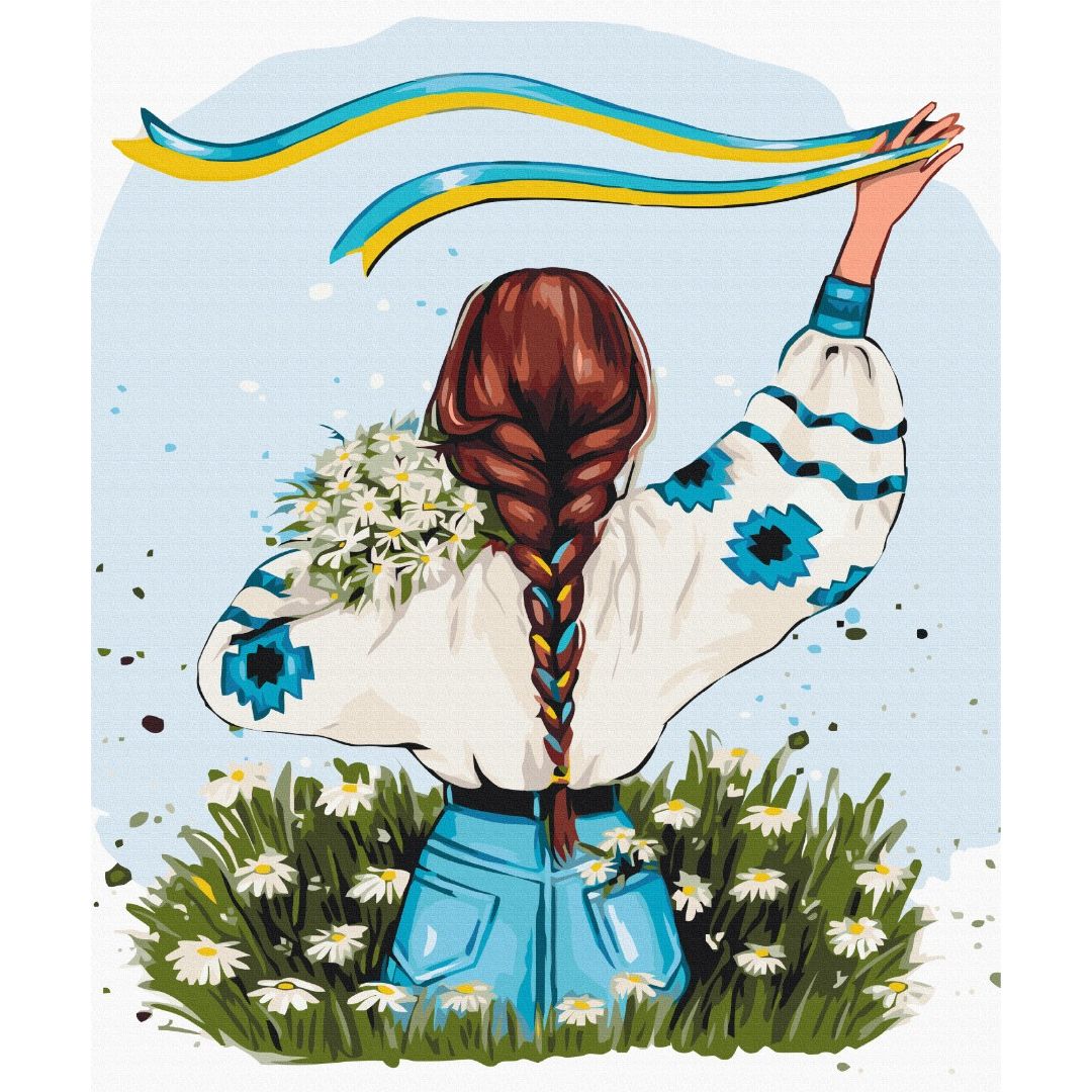 Картина по номерам Украина в цветах Alla Berezovska Brushme 50х60 см разноцветная 000277453 - фото 1