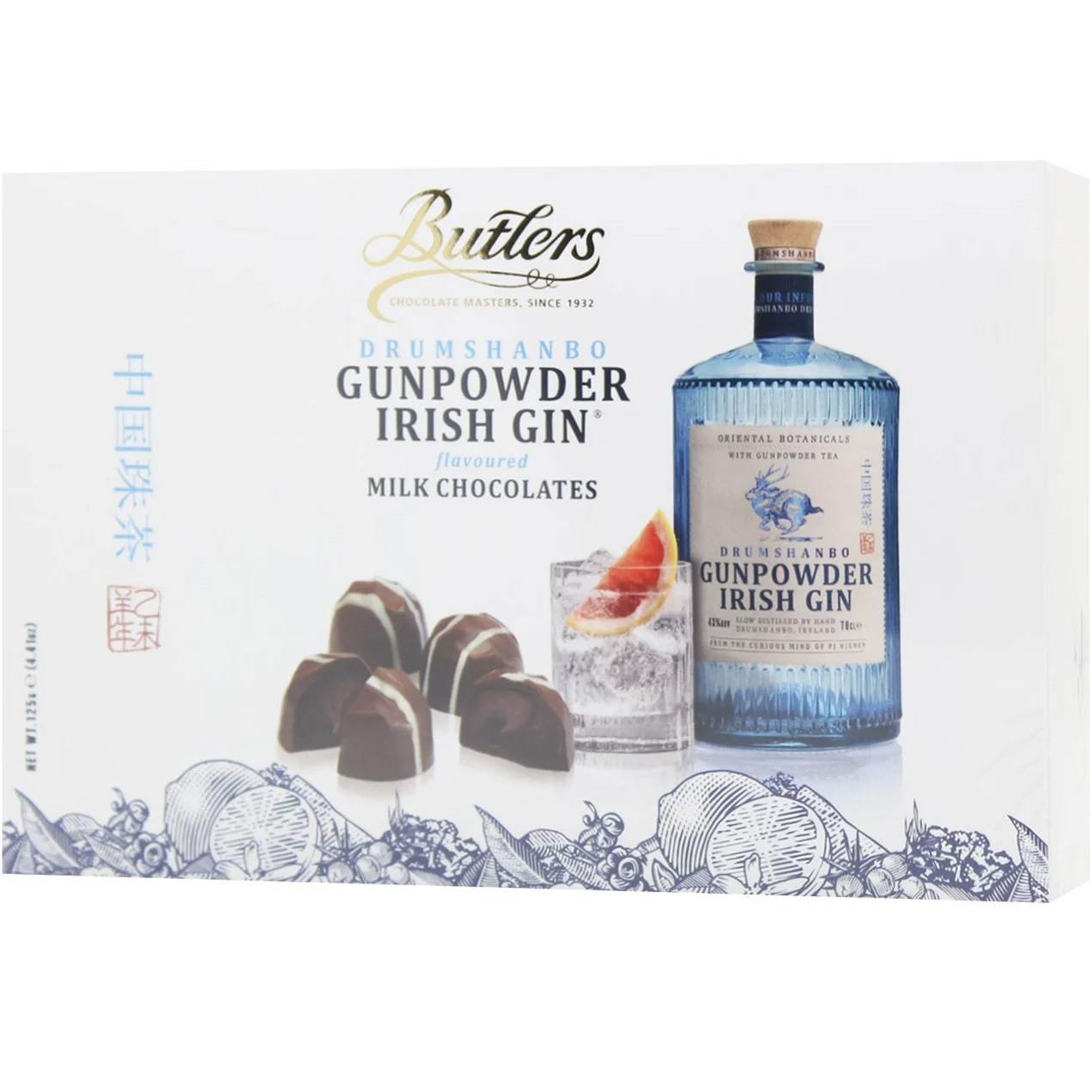 Цукерки Butlers Drumshanbo Gunpowder Irish Gin шоколадні трюфелі 125 г - фото 1