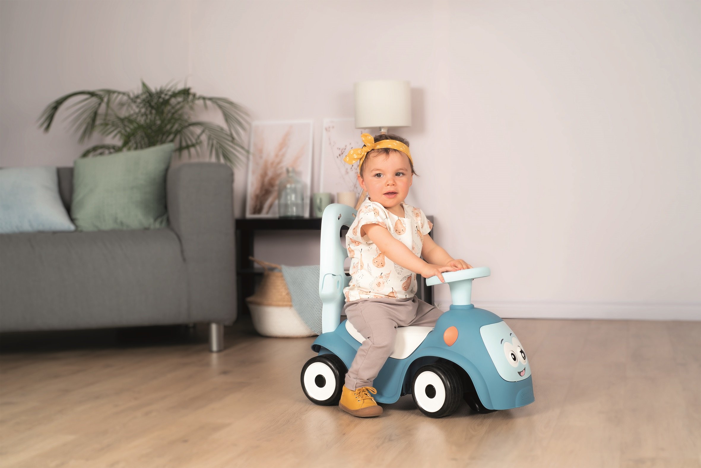 Машина для катания детская Smoby Toys Маестро 4 в 1 с функцией качели, голубой (720304) - фото 8