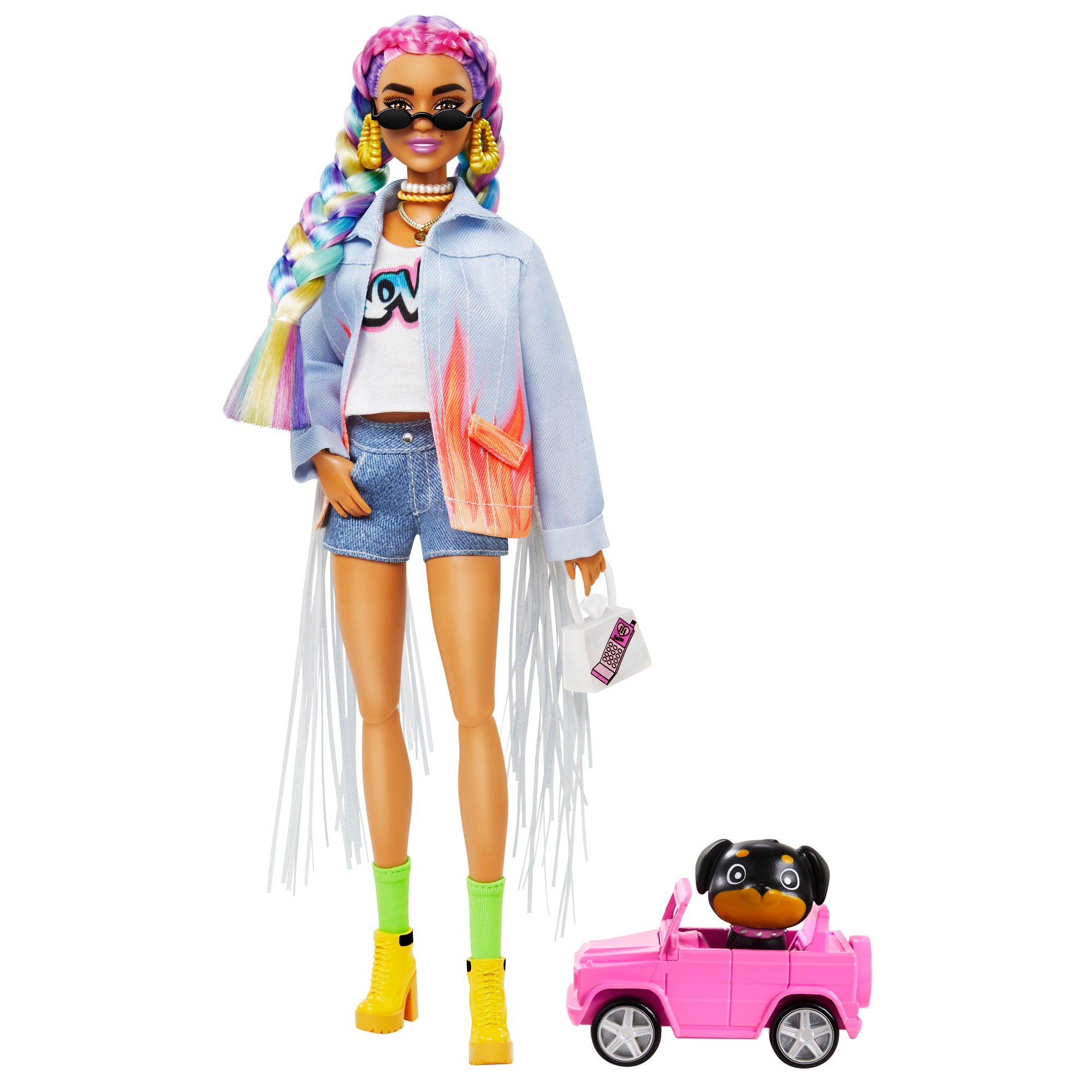 Лялька Barbie Екстра з веселковими косичками (GRN29) - фото 1