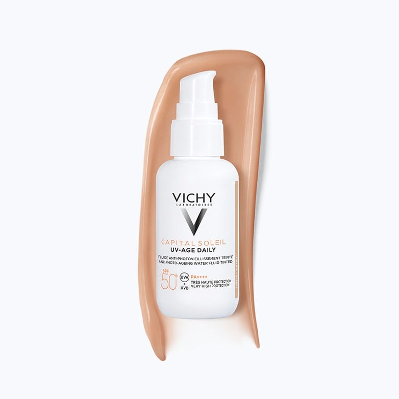 Солнцезащитный невесомый флюид Vichy Capital Soleil против признаков фотостарения кожи лица, с универсальным тонирующим пигментом, SPF 50+, 40 мл (MB452100) - фото 4