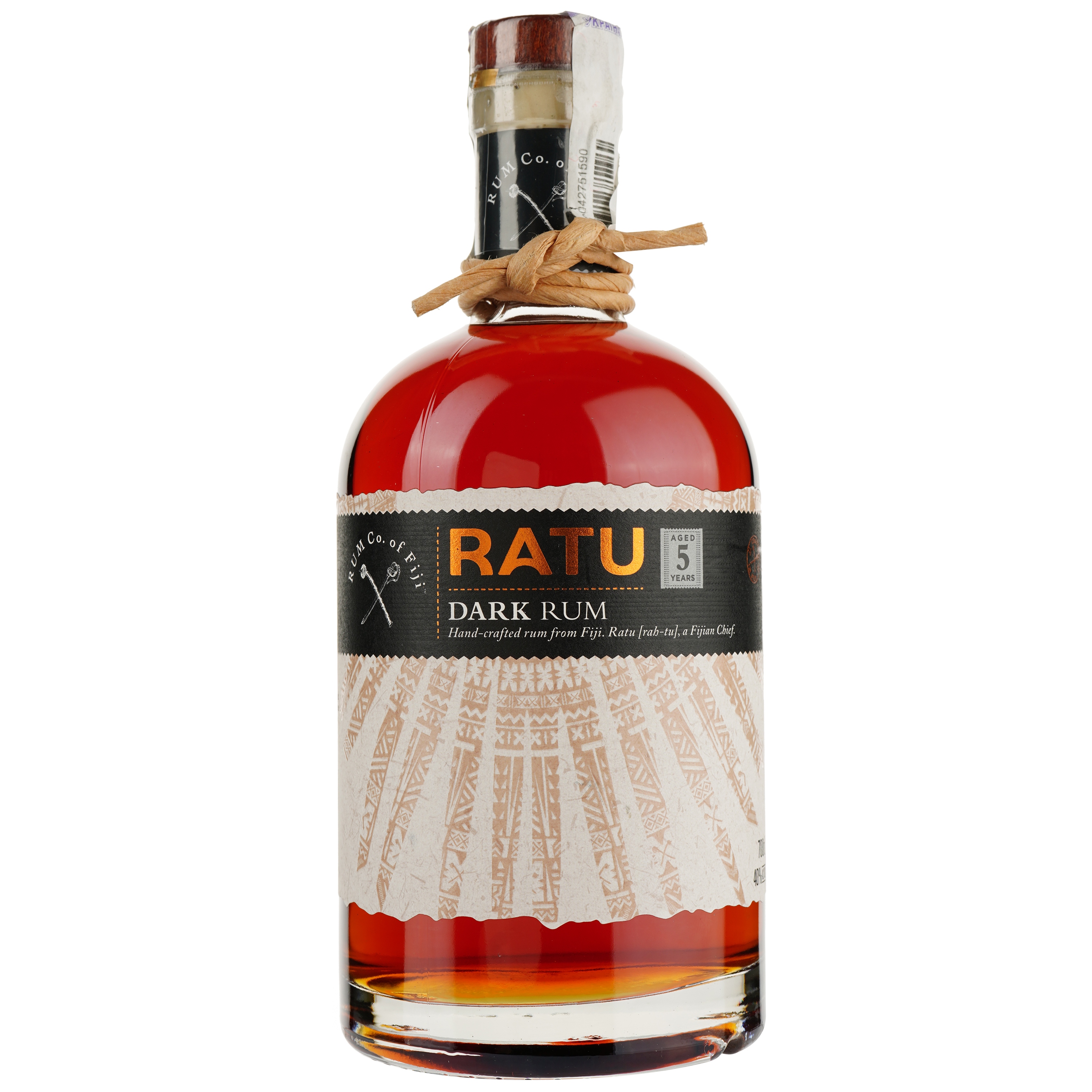 Ром Ratu Dark Rum, 40%, 0,7 л - фото 1