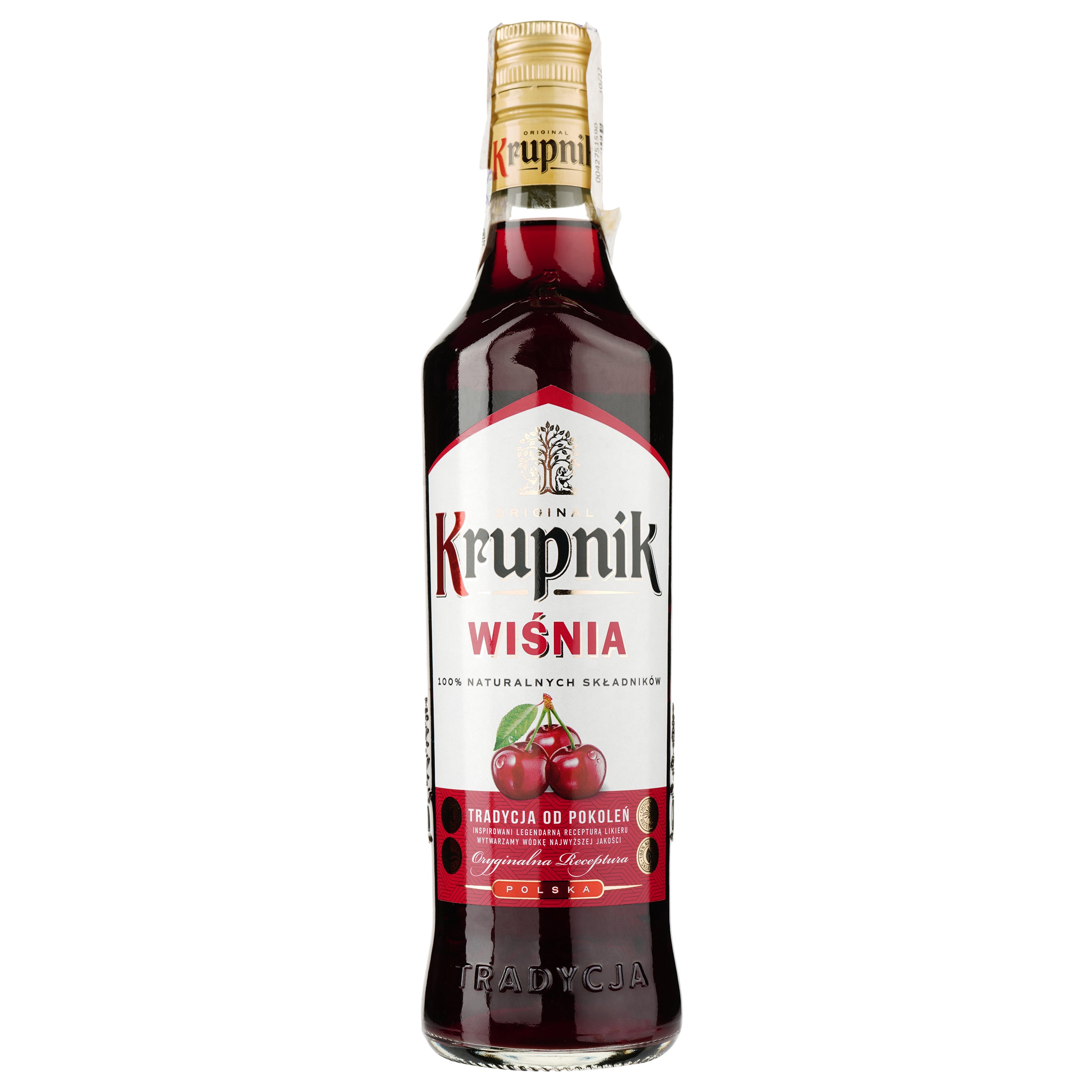 Настойка Krupnik вишневая, 30%, 0,5 л - фото 1