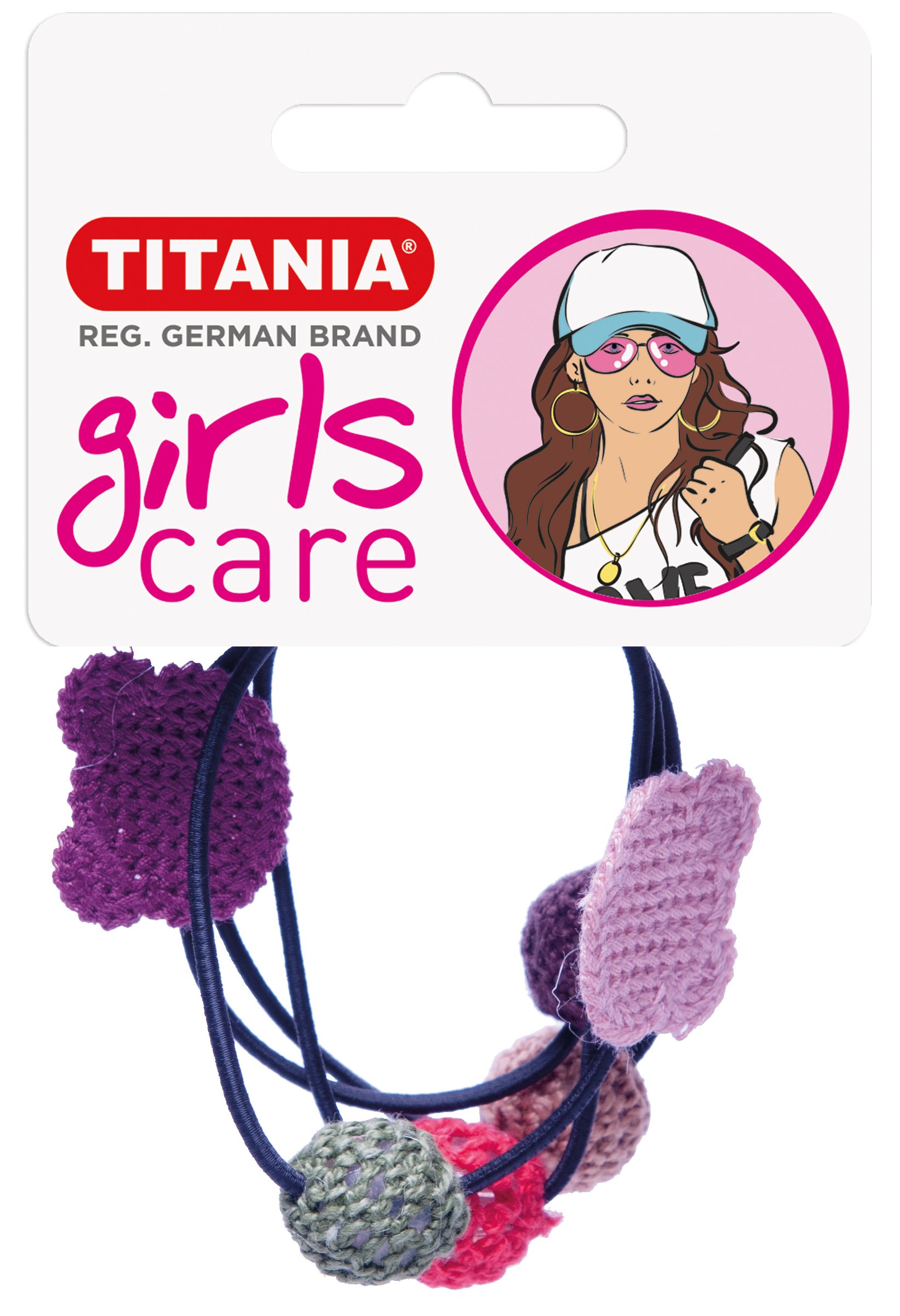 Набор резинок для волос Titania Медведь и шарики, черные, 2 шт. (8162 GIRL) - фото 1