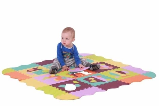 Дитячий ігровий килимок-пазл Baby Great Швидкий транспорт, з бортиком, 122х122 см (GB-M129V2E) - фото 4