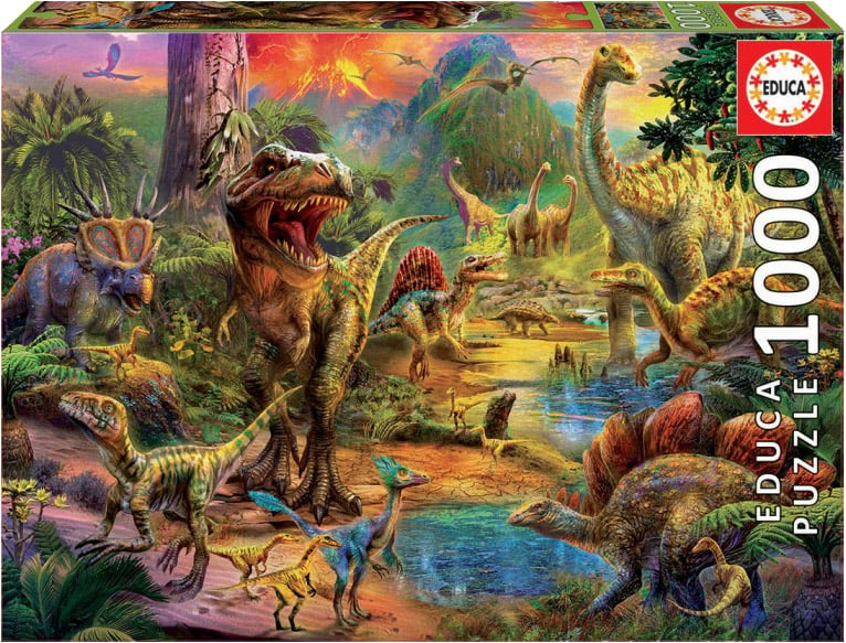 Пазл Educa Земля динозавров, 1000 элементов (17655) - фото 1